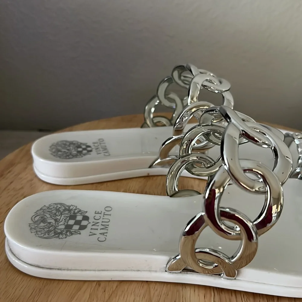 Vince Camuto Emagenta Metallic Jelly Slide Sandal